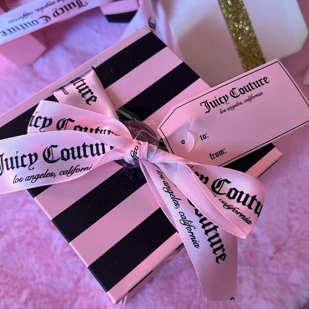 NWT✨Juicy Couture Christmas Gloves Ornament 🎀🤎 PINK